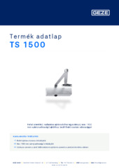 TS 1500 Termék adatlap HU