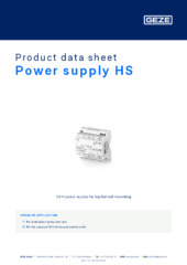 Power supply HS Product data sheet EN