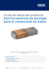 Set herramienta de montaje para el remachado de cable Ficha de datos del producto ES