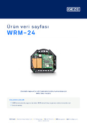 WRM-24 Ürün veri sayfası TR