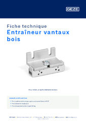 Entraîneur vantaux bois Fiche technique FR