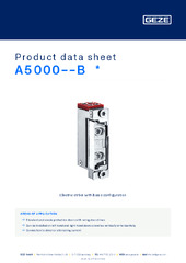 A5000--B  * Product data sheet EN