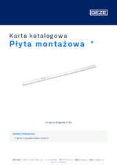 Płyta montażowa  * Karta katalogowa PL