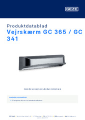 Vejrskærm GC 365 / GC 341 Produktdatablad DA