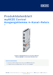 myGEZE Control Ausgangsklemme 4-Kanal-Relais  * Produktdatenblatt DE