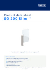 SG 200 Slim  * Product data sheet EN