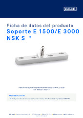 Soporte E 1500/E 3000 NSK S  * Ficha de datos del producto ES