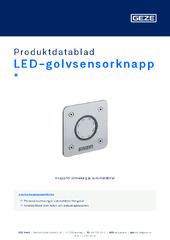 LED-golvsensorknapp  * Produktdatablad SV