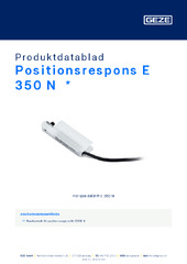 Positionsrespons E 350 N  * Produktdatablad SV