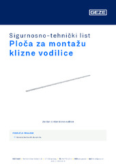 Ploča za montažu klizne vodilice Sigurnosno-tehnički list HR