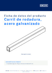 Carril de rodadura, acero galvanizado Ficha de datos del producto ES