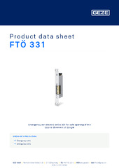 FTÖ 331 Product data sheet EN