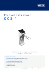 OX S  * Product data sheet EN