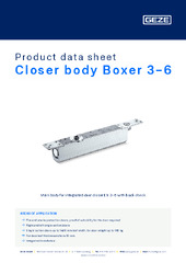 Closer body Boxer 3-6 Product data sheet EN