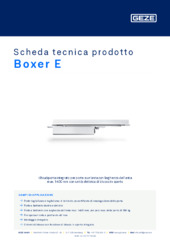 Boxer E Scheda tecnica prodotto IT