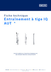 Entraînement à tige IQ AUT  * Fiche technique FR