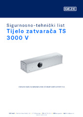 Tijelo zatvarača TS 3000 V Sigurnosno-tehnički list HR