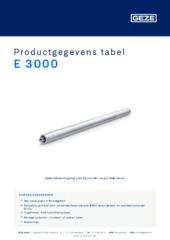 E 3000 Productgegevens tabel NL