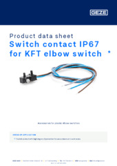 Switch contact IP67 for KFT elbow switch  * Product data sheet EN