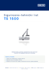 TS 1500 Sigurnosno-tehnički list HR