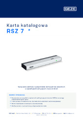 RSZ 7  * Karta katalogowa PL