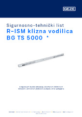 R-ISM klizna vodilica BG TS 5000  * Sigurnosno-tehnički list HR