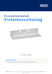 Vinkelkonsolbeslag Produktdatablad DA