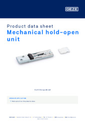 Mechanical hold-open unit Product data sheet EN