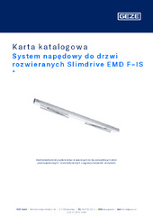 System napędowy do drzwi rozwieranych Slimdrive EMD F-IS  * Karta katalogowa PL