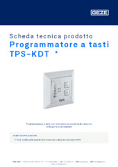 Programmatore a tasti TPS-KDT  * Scheda tecnica prodotto IT