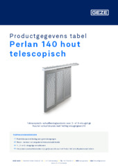 Perlan 140 hout telescopisch Productgegevens tabel NL