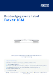 Boxer ISM Productgegevens tabel NL