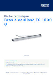 Bras à coulisse TS 1500 G Fiche technique FR