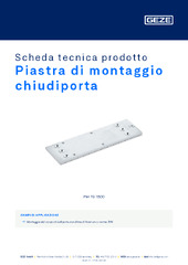 Piastra di montaggio chiudiporta Scheda tecnica prodotto IT