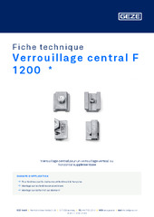 Verrouillage central F 1200  * Fiche technique FR