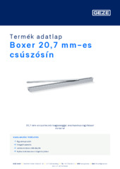 Boxer 20,7 mm-es csúszósín Termék adatlap HU