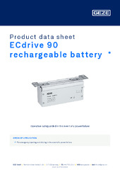 ECdrive 90 rechargeable battery  * Product data sheet EN
