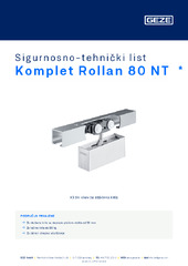 Komplet Rollan 80 NT  * Sigurnosno-tehnički list HR