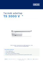 TS 3000 V  * Termék adatlap HU