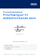 Pinolhængsel til dobbeltvirkende døre Produktdatablad DA