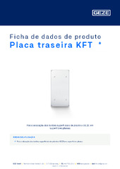 Placa traseira KFT  * Ficha de dados de produto PT