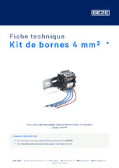 Kit de bornes 4 mm²  * Fiche technique FR