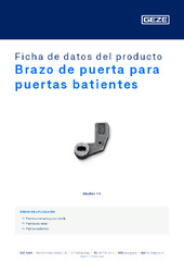 Brazo de puerta para puertas batientes Ficha de datos del producto ES