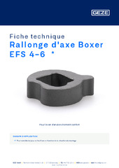 Rallonge d'axe Boxer EFS 4-6  * Fiche technique FR