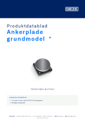 Ankerplade grundmodel  * Produktdatablad DA