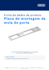 Placa de montagem da mola de porta Ficha de dados de produto PT