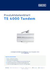 TS 4000 Tandem Produktdatenblatt DE