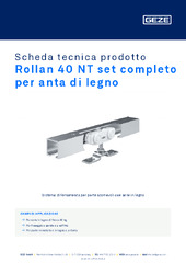 Rollan 40 NT set completo per anta di legno Scheda tecnica prodotto IT