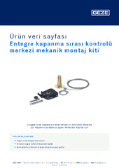 Entegre kapanma sırası kontrolü merkezi mekanik montaj kiti Ürün veri sayfası TR