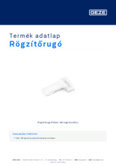Rögzítőrugó Termék adatlap HU